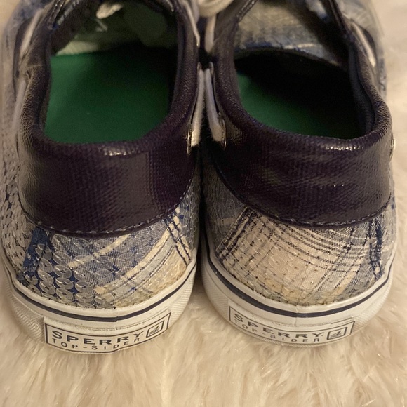 Sperry Top-Sider Navy Plaid Boat Shoe - Picture 3 of 4